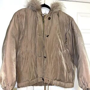Down feather Hooded winter jacket size meduim